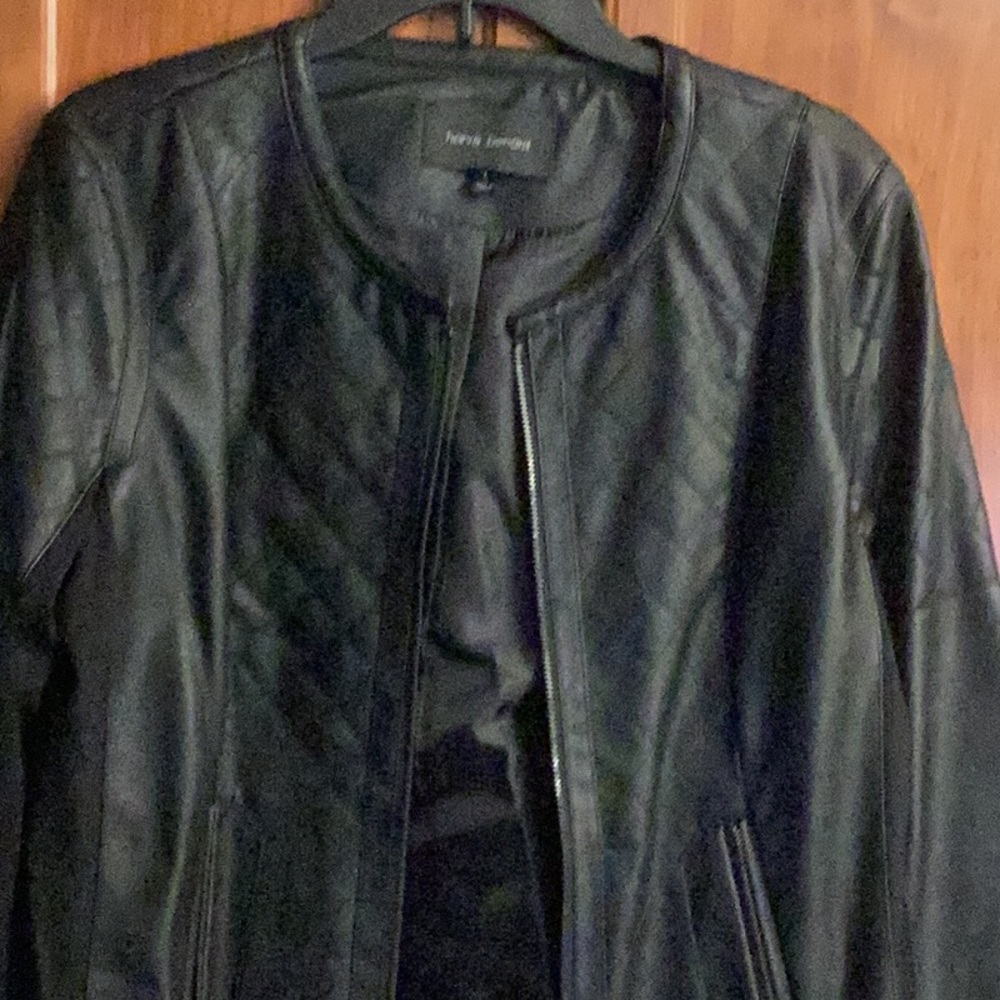 Faux Black leather Jacket never worn